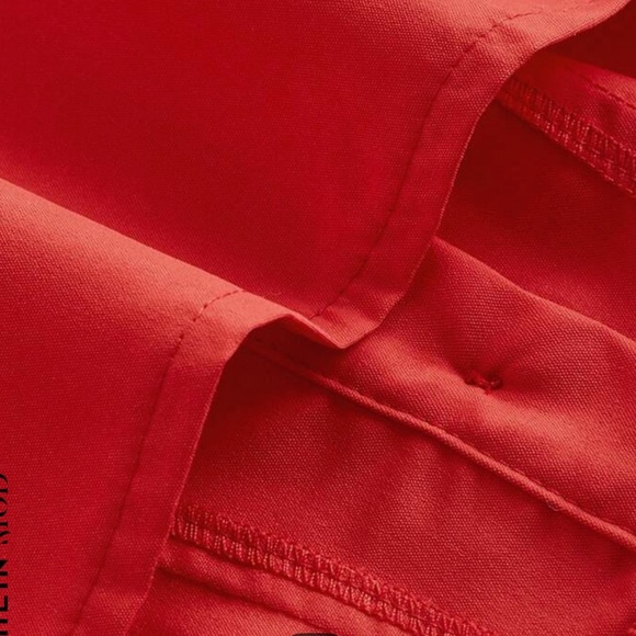 Red Button Up Top - Picture 3 of 4